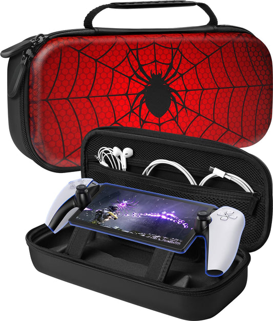 Gurgitat Travel Carrying Case for PS Portal Remote - Hard Shell, 1-Spider Design, Gamer Accessory, Portable Storage Bag