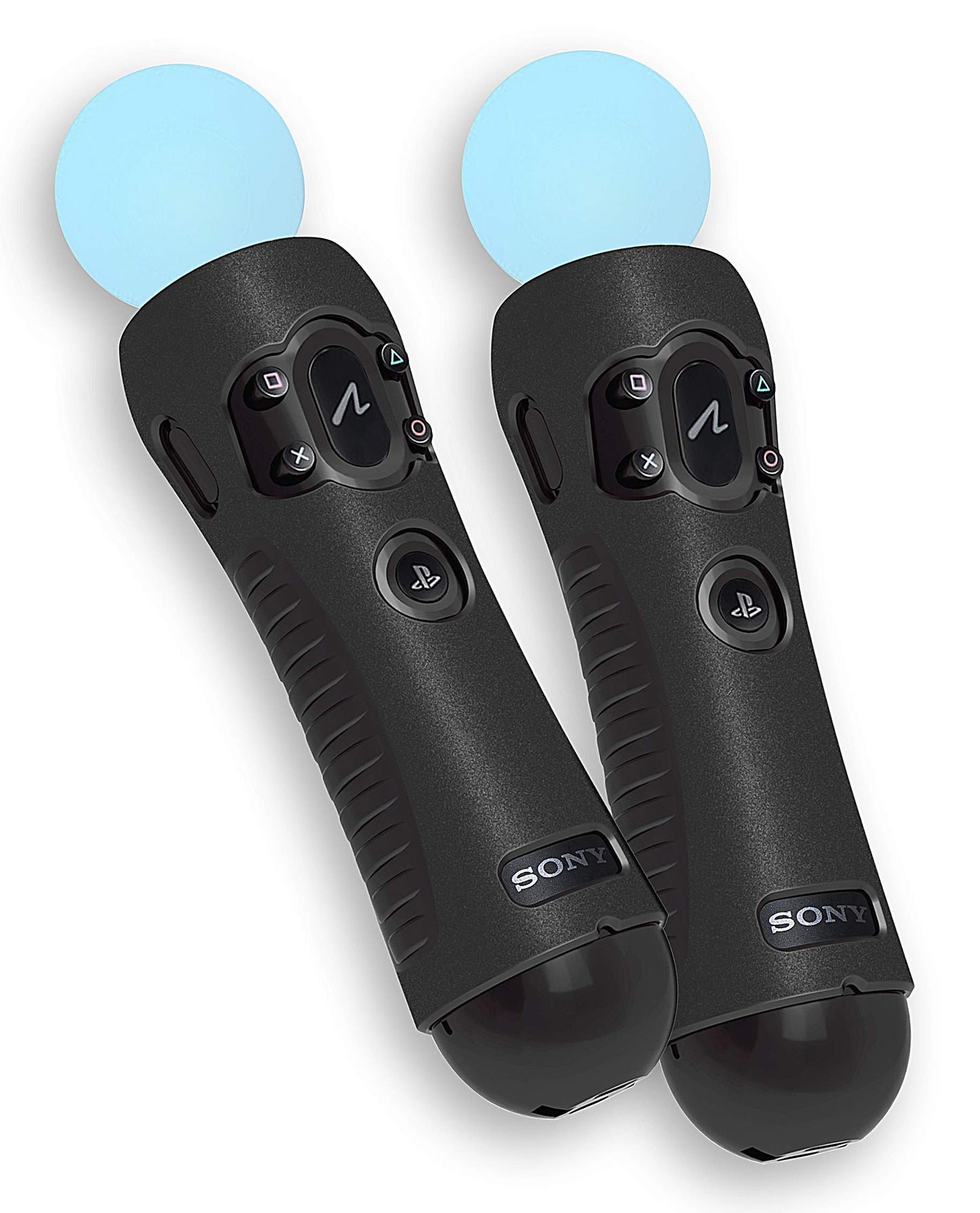 Game Traveler Officially Licensed PlayStation Move Action Grips - Textured Silicone, Black, Model M2