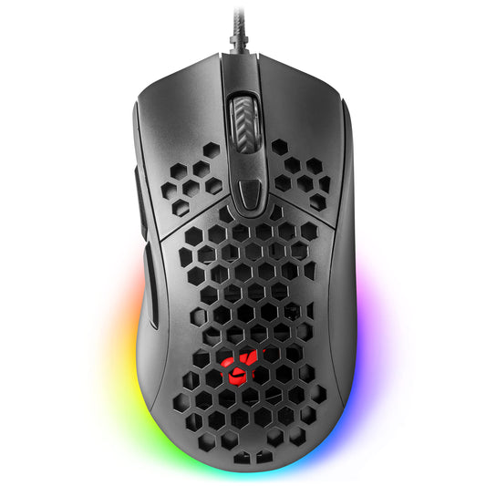 GUNMJO Tyrfing Honeycomb Shell Wired RGB Gaming Mouse, PC Gaming Mouse with 6 Buttons and Up to 10,000 DPI, Computer Mice for PC