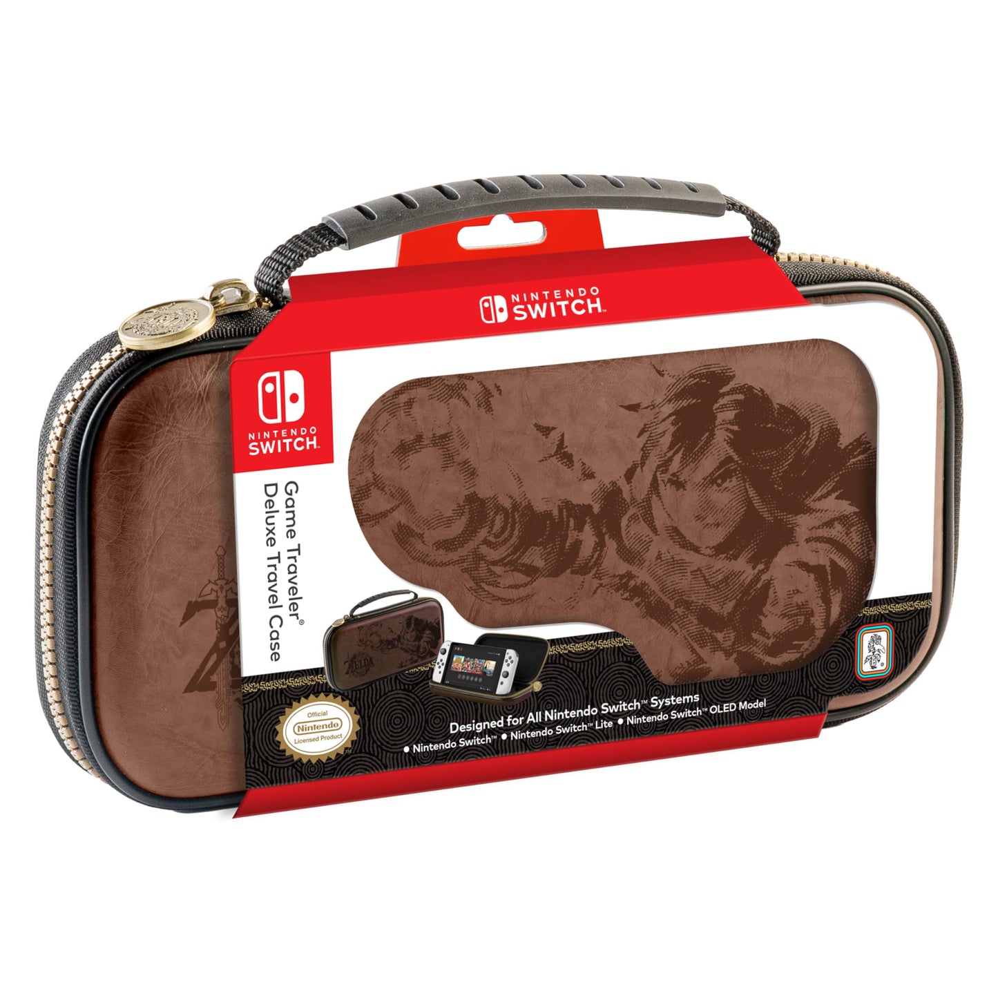 PowerA Game Traveler Deluxe System Case - Officially Licensed by Nintendo - Black - Model NNS423BR