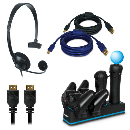 dreamGEAR PlayStation 3 5-In-1 Starter Kit - Model DGPS3-3832, Essential Accessories for Gamers