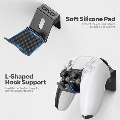 OIVO Controller Wall Mount Holder for PS3/PS4/PS5/Xbox - 6 Pack, Foldable ABS Design, Model 999-Green