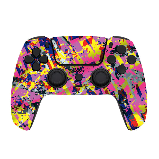 Custom Controllerzz Custom Wireless Controller Compatible with PS5 - Multiple Designs Available (Neon Drip)