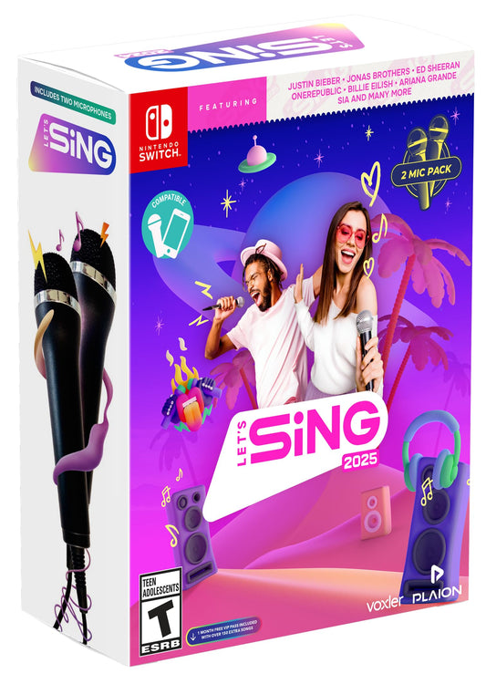 Deep Silver Let’s Sing 2025 - Nintendo Switch 2 Mic Bundle