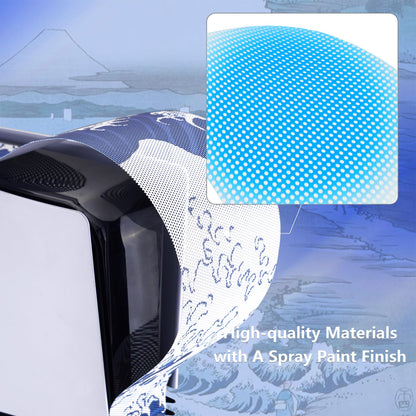 PlayVital PS5 Pro Dust Filter & Silicone Plug Set - Anti-Dust Protection Accessories, The Great Wave Off Kanagawa Design