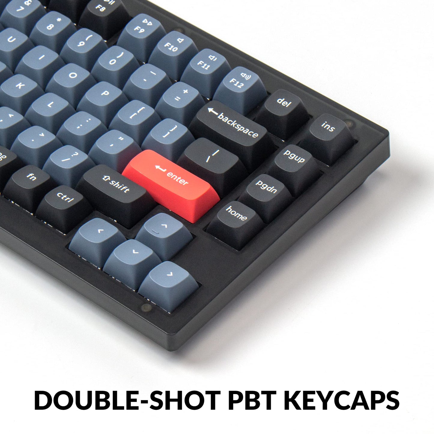 Keychron V1 Wired Mechanical Keyboard, 75% QMK/VIA, Hot-swappable K Pro Brown Switch, Frosted Black, Compatible with Mac/Windows/Linux