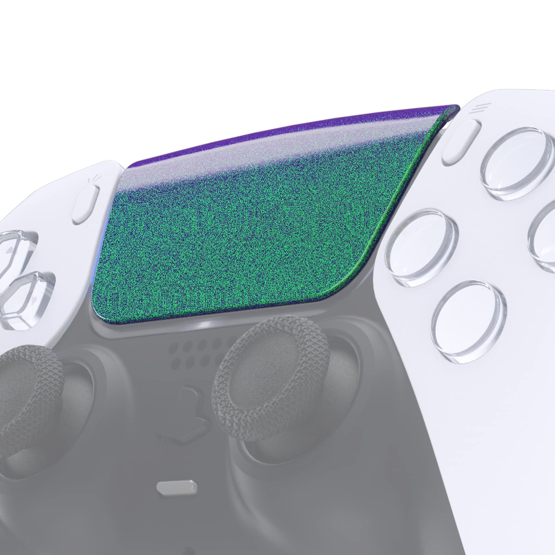 eXtremeRate Replacement Touchpad Cover Compatible with ps5 Controller BDM-010 020 030 040 050 060 Models  Custom Chameleon Green Purple Glossy Touch Pad Repair Part Compatible with ps5