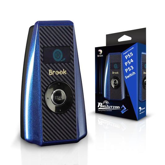 Brook Ras1ution 2 Racing Wheel Converter for PS5, Switch, Xbox Series X, Black