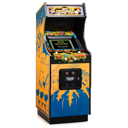 Numskull Quarter Zoo Keeper Mini Arcade - 1/4 Scale Authentic Wooden Replica  Original ROM  Rechargeable Battery & 3W Speakers for Retro Enthusiasts [video game] [video game]