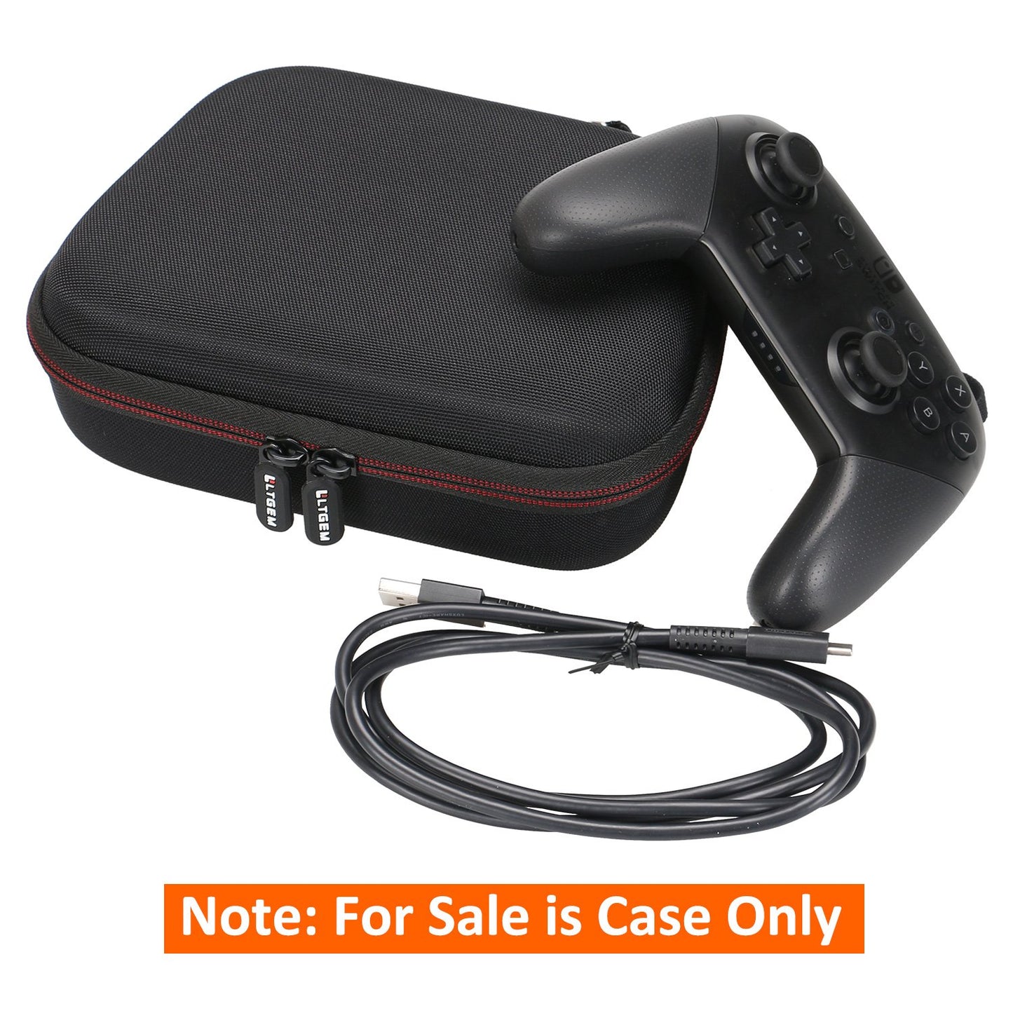 LTGEM EVA Hard Carrying Case for Nintendo Switch Pro Controller, Black, Model CS417