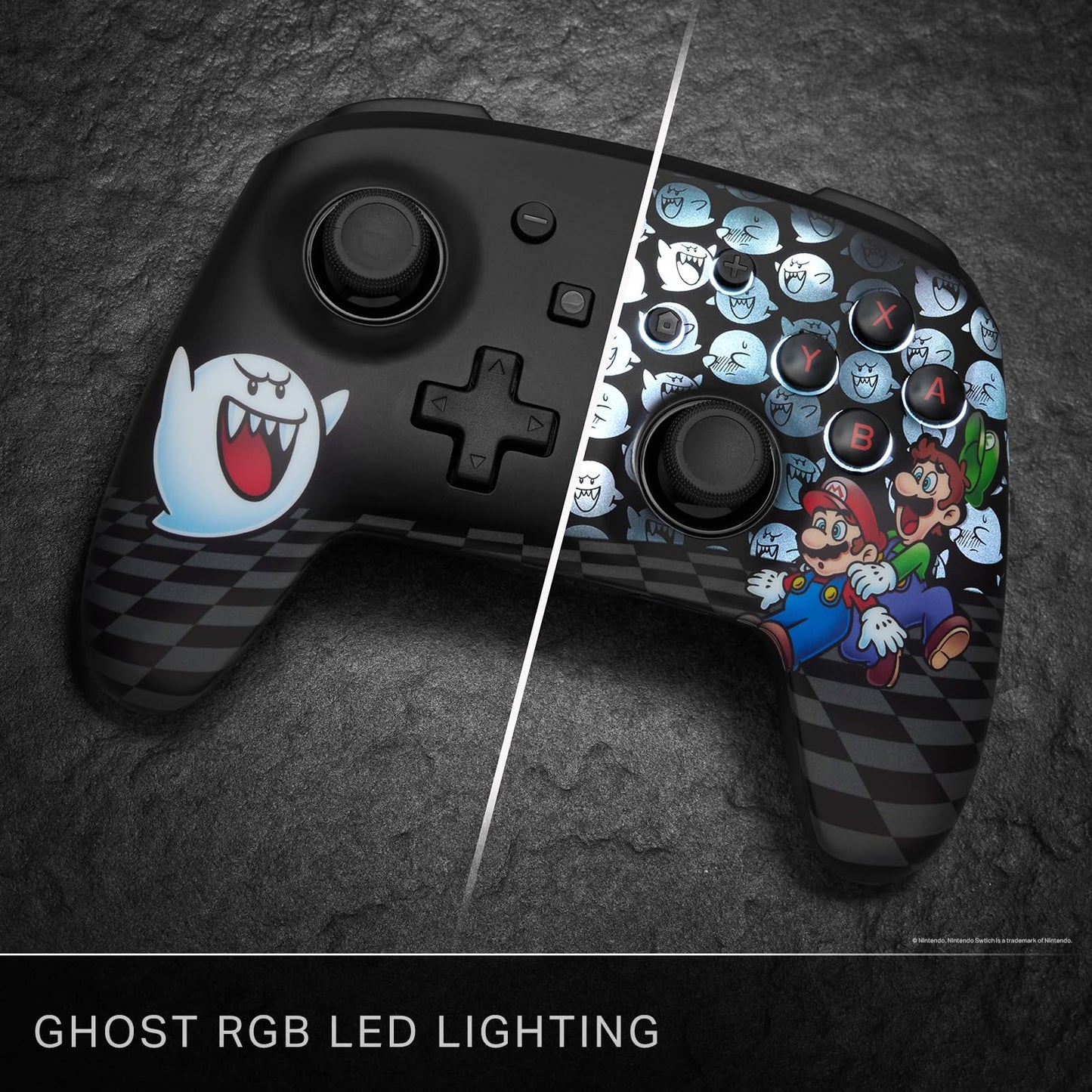 PowerA Enhanced Wireless Controller for Nintendo Switch - Mario Peek-A-Boo, Rechargeable, Motion Controls, Model NSGP0431-01