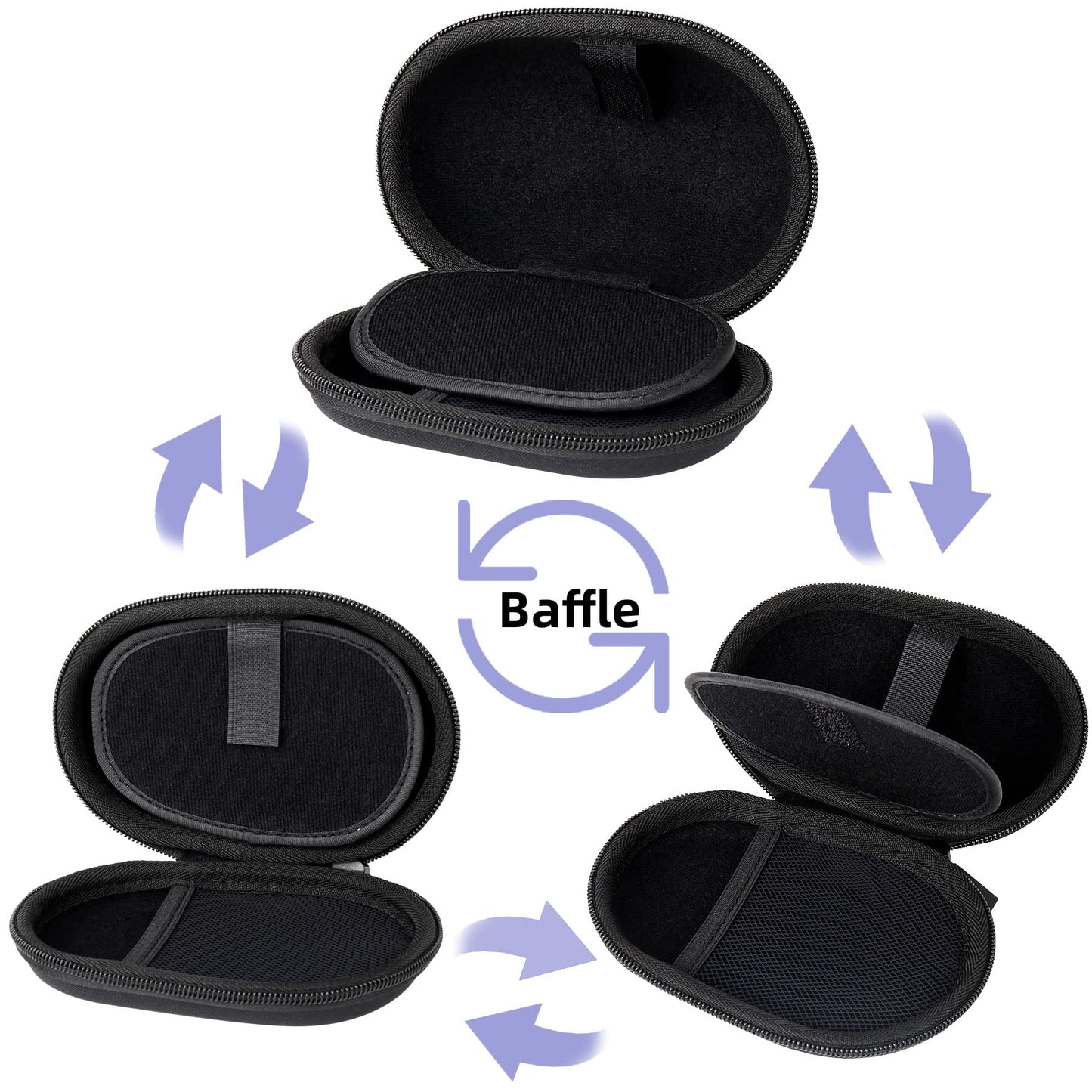 co2CREA Hard Case for Logitech G502 X Plus & G502 Hero - Black Gaming Mouse Protection