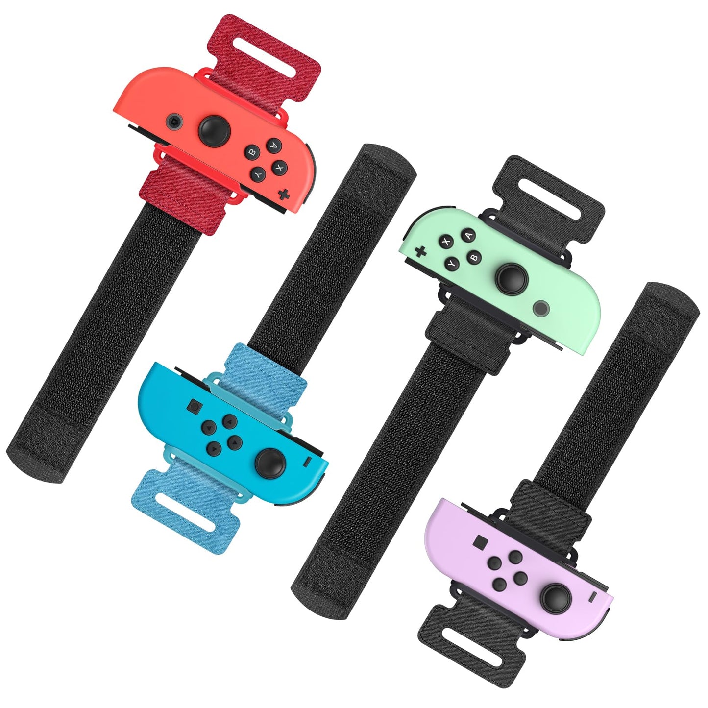 4 Pack Wrist Bands for Nintendo Switch Just-Dance 2025 2024 2023 and for Zumba Burn It Up for Joy-Con  Adjustable Elastic Straps Switch Dance for Switch/OLED Joypad Controller for Adult and Kids
