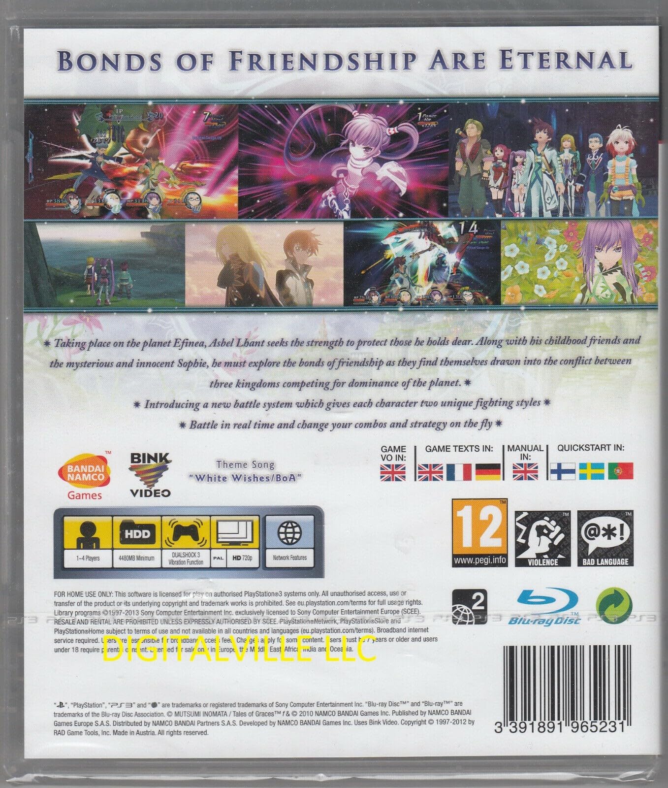 Bandai Namco Tales of Graces F Game - Black - Model 3391891965231