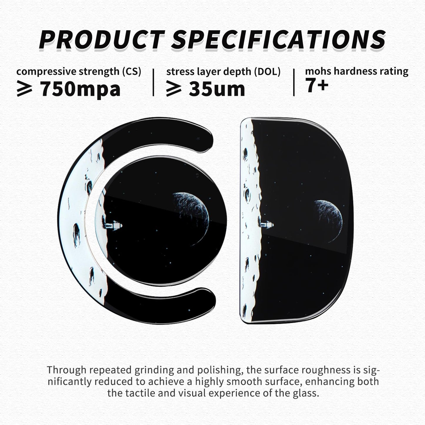 immoenuc Glass Mouse Skates for Logitech G PRO X Superlight - Smooth, Durable, Earth Pattern Feet Pads