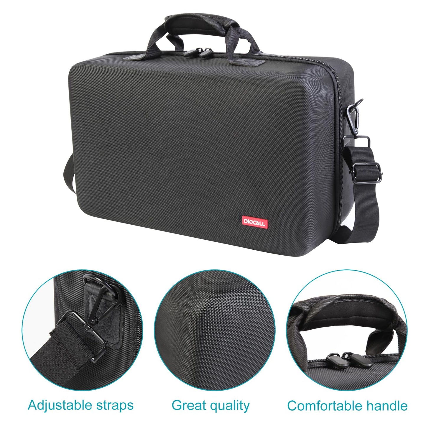 Diocall Hard Case for PS5 Slim 2023 - Protective Travel Case for Console & Controllers - Black, Model CaseP5 7723