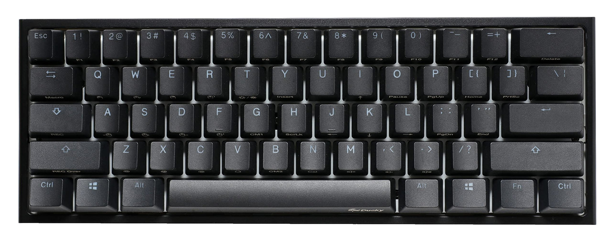 Ducky One 2 Pro 60% Mechanical Keyboard: Quack Mechanics Dampening  Kailh Box White Switches  High-Density PBT doubleshot Keycaps  RGB  US  Black