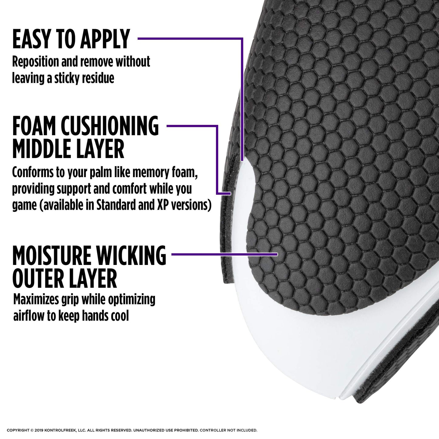 KontrolFreek Performance Grips for Xbox One/Series X - Nightfall Black, Model KFGRIPSXB1