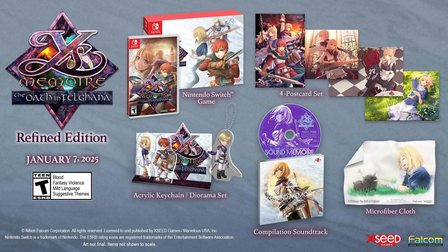 Xseed Games Ys Memoire: The Oath in Felghana - D1 Refined Edition for Nintendo Switch, Model 82513