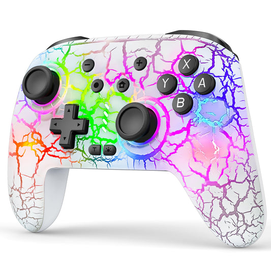 ZRZLMVP Switch Pro Controller Wireless Control - Compatible with Nitendo Switch/OLED/Lite  1000mAh Rechargeable Switch Controllers with 9 Colors LED  Wake Up  Turbo  Vibration