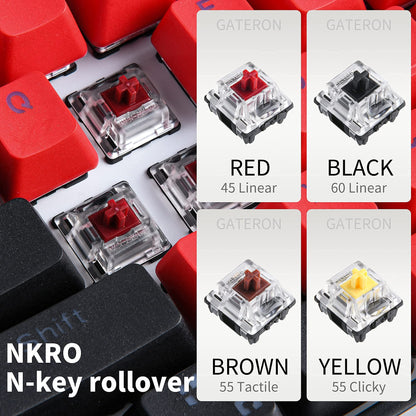 Guffercty kred SK61 60% Mechanical Keyboard, Gateron Optical Red Switch, RGB Backlit, Hot Swappable, Type-C for Win/PC/Mac