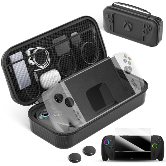 Hard Shell Carrying Case for ASUS ROG Xbox Ally / X (2025)  Protective Travel Bag Fit ROG Game Console and Adapter with Screen Protector & Thumbstick Cap  Storage Pouch for Xbox Ally X Accessories