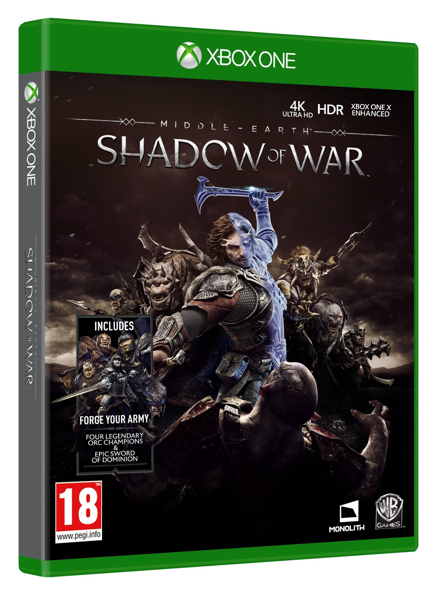 WARNER BROS Middle-earth: Shadow of War for Xbox One - Standard Edition, Model 220360