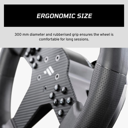 FANATEC Sim Racing CSL Steering Wheel P1 V2 (QR2 LITE) - Rubberised Grip, RevStripe, LED Display, Metal Shifter Paddles, QR2 LIT
