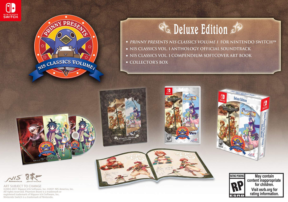 Prinny Presents NIS Classics Volume 1: Phantom Bparty: The Hermuda Triangle Remastered / Soul Nomad & The World Eaters Deluxe Edition - Nintendo Switch