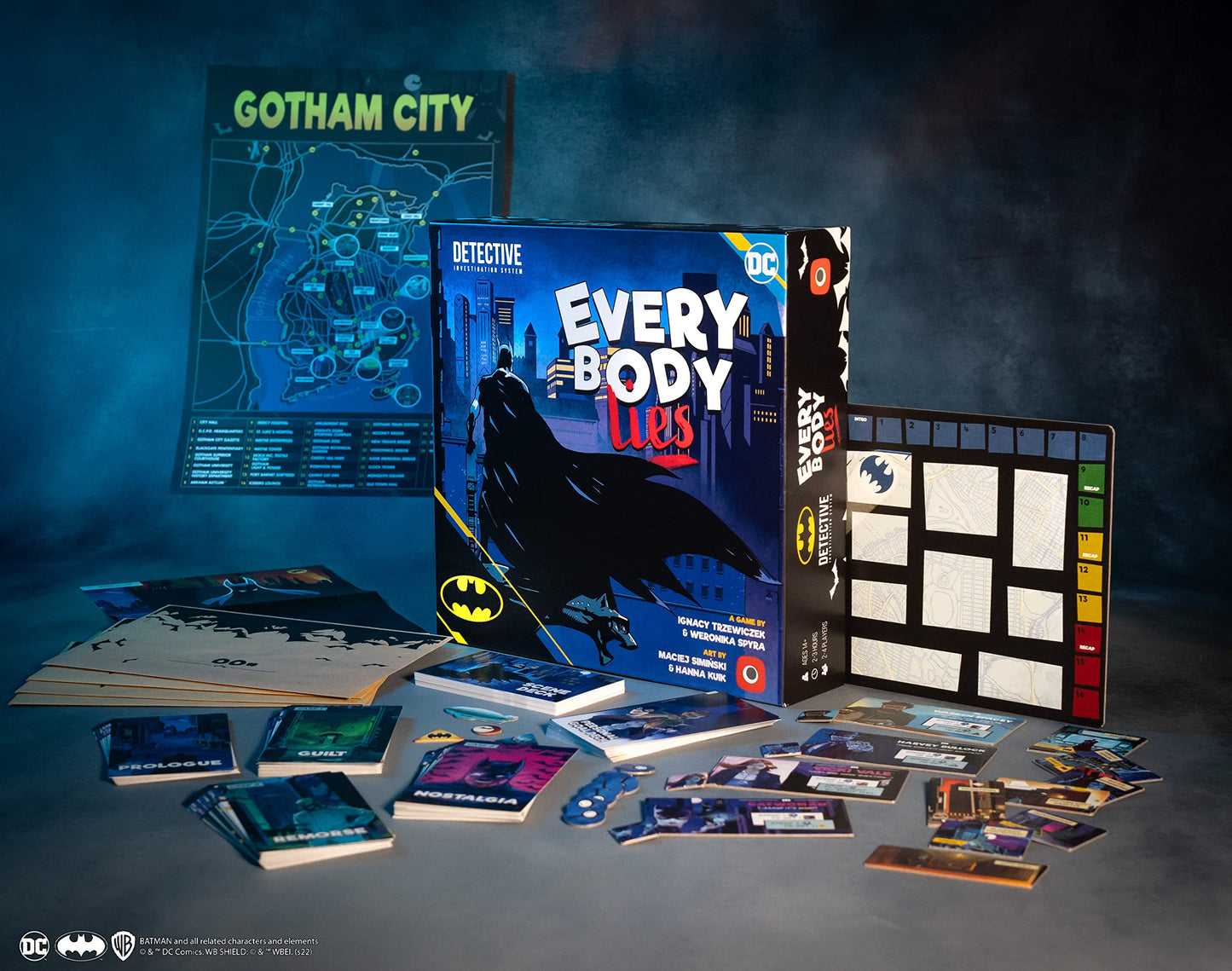 Portal Games Batman Everybody Lies Cardstock Game - Model POP00406, Various Colors