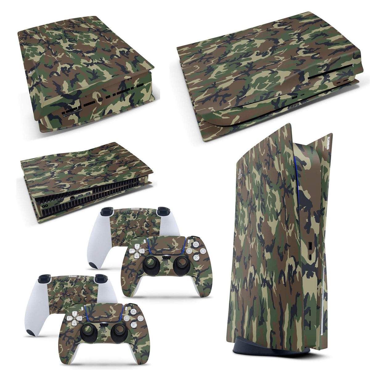 giZmoZ n gadgetZ GNG PS5 Digital Console Camo Skin Decal Vinal Sticker + 2 Controller Skins Set