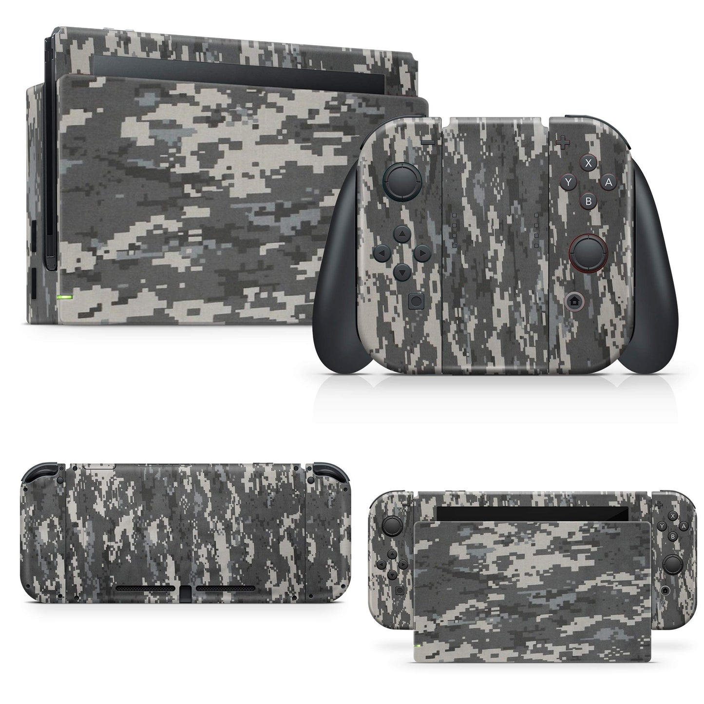 giZmoZ n gadgetZ Digital CAMO Skin Decal Vinyl Sticker Set for Nintendo Switch Console + 1 Controller, Model GNG-Switch-DIGITAL-SKINS