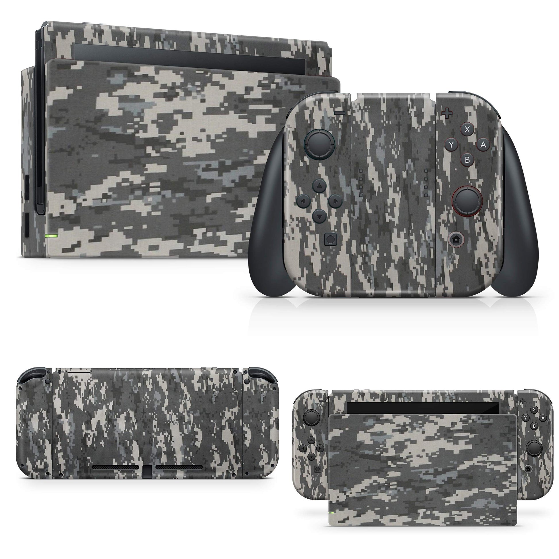 giZmoZ n gadgetZ Digital CAMO Skin Decal Vinyl Sticker Set for Nintendo Switch Console + 1 Controller, Model GNG-Switch-DIGITAL-SKINS
