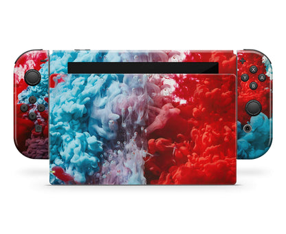 giZmoZ n gadgetZ Vinyl Skin Decal for Nintendo Switch - Colour Explosion Design, Compatible with Console & Controller, Model GNG-Switch-CO-EXP-SKINS