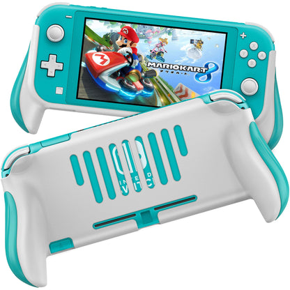 MEQI Grip Case for Nintendo Switch Lite - Ergonomic, Protective Cover, Turquoise, Model US-NSLGC02, Comfortable Design