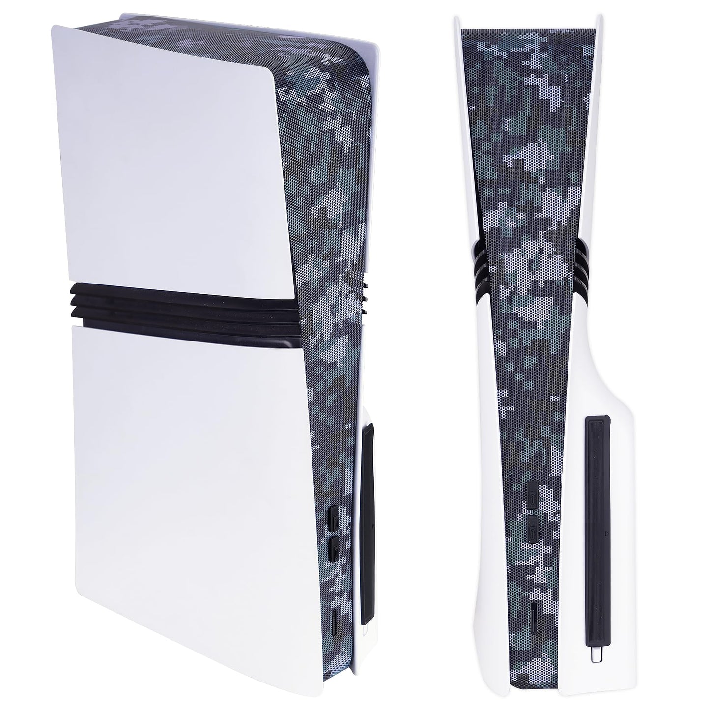 PlayVital Dust Filter & Silicone Plug Set for PS5 Pro Console, Urban Digital Camo, Anti-Dust Protection Accessories