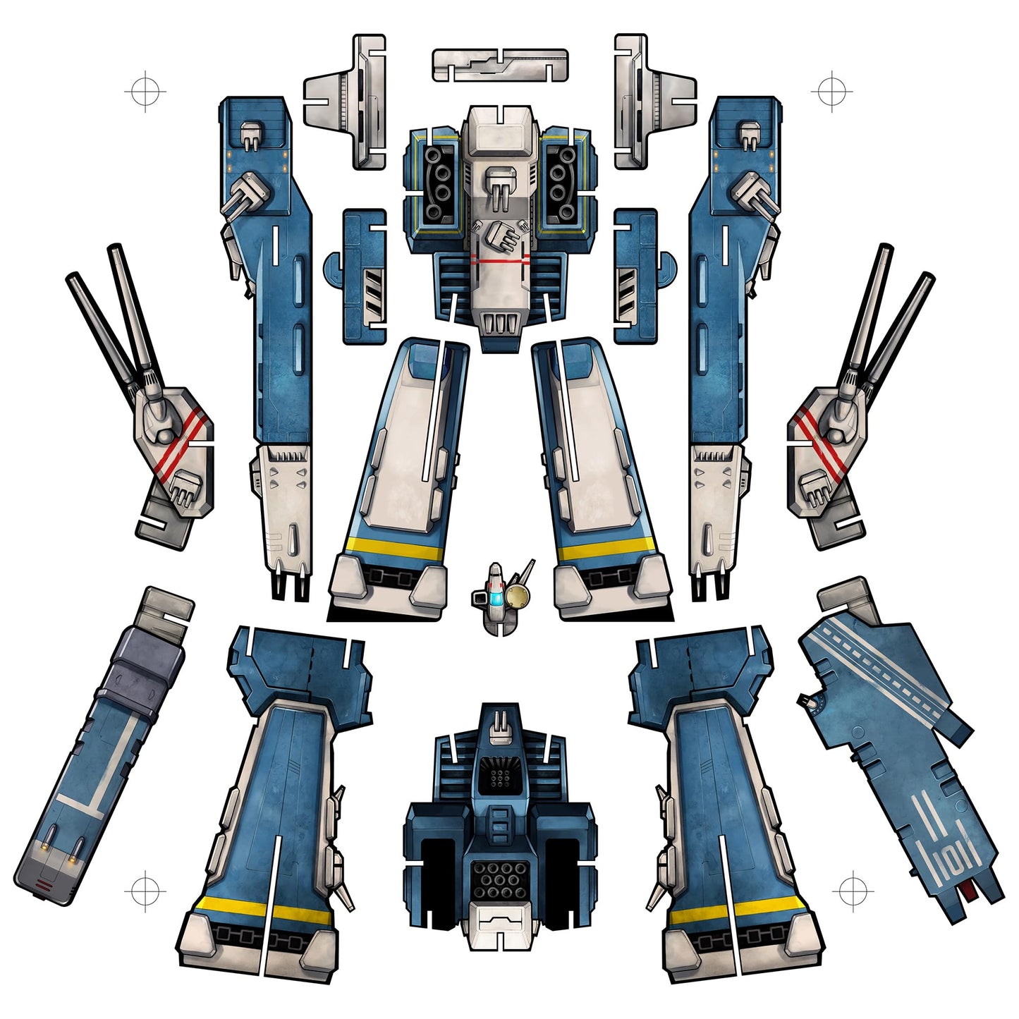 Japanime Games Robotech: Attack On The SDF-1 Game - Model JPG562 - Blue Edition