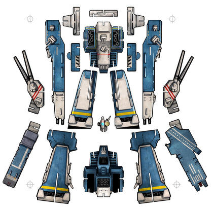 Japanime Games Robotech: Attack On The SDF-1 Game - Model JPG562 - Blue Edition