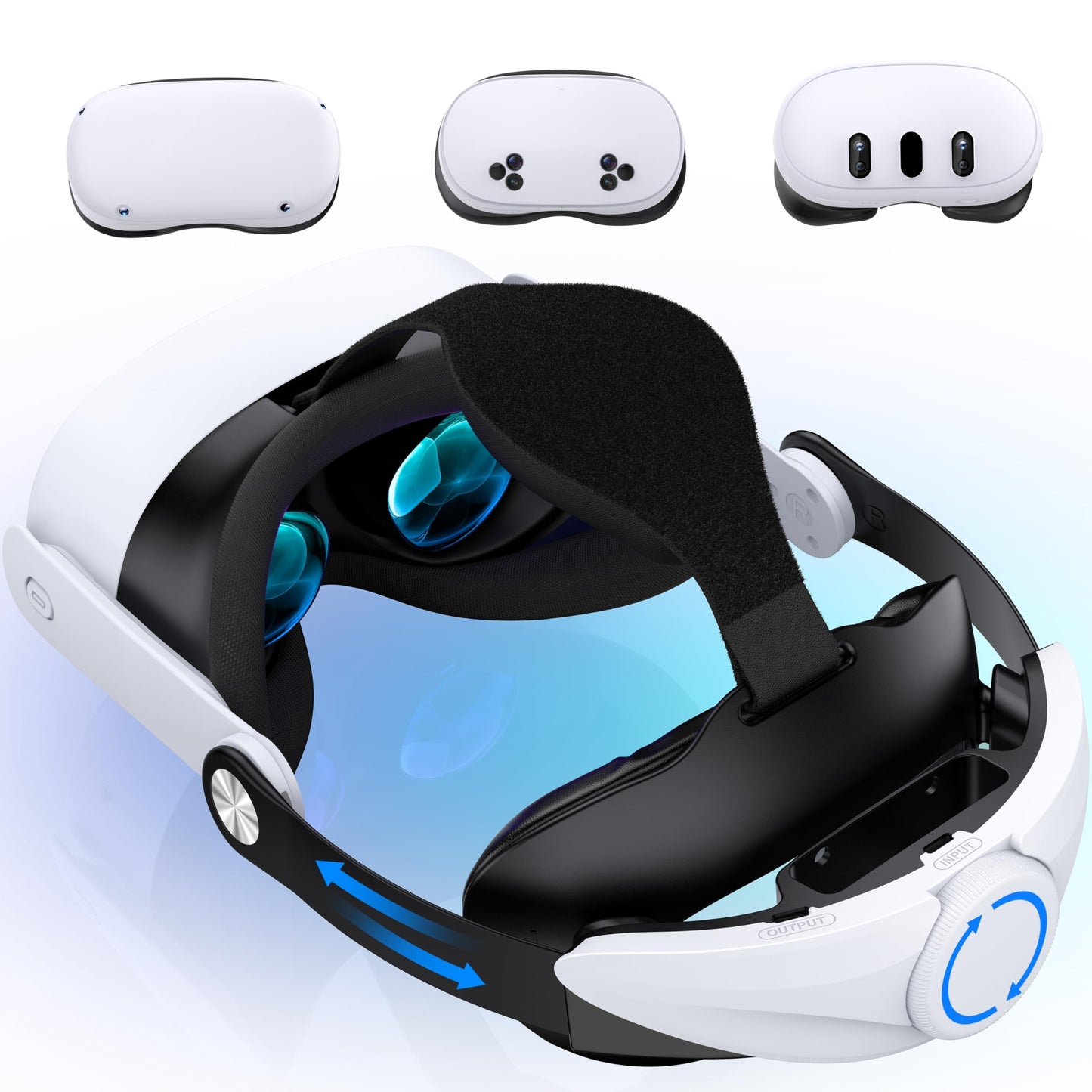 VR Head Strap for Meta Quest 3S/Quest 3/Quest 2  with Cotton BackPad  Adjustable Headset Strap  Lightweight  Reduce Pressure for Oculus Head Strap  Enhanced Comfort  Replacement for Elite Strap