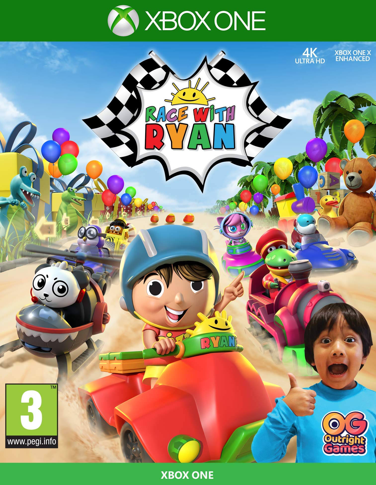 Bandai Namco Race with Ryan for Xbox One - Fun Racing Game, Model E03447