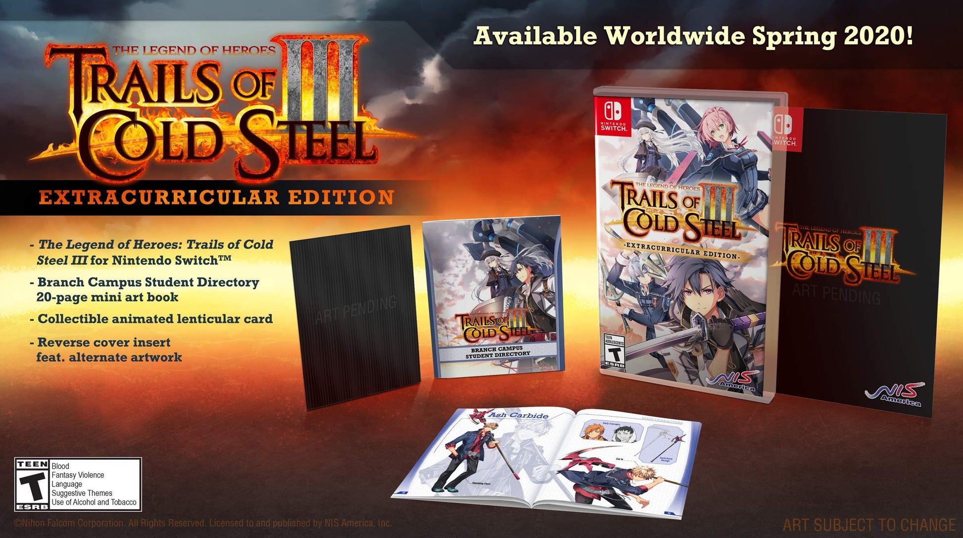 NIS America The Legend of Heroes: Trails of Cold Steel III Extracurricular Edition for Nintendo Switch - Model 8-508