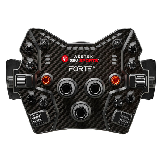 ASETEK Forte GT Button Box - Sim Racing Control Panel, High Precision Controls, Black/Gray/Orange