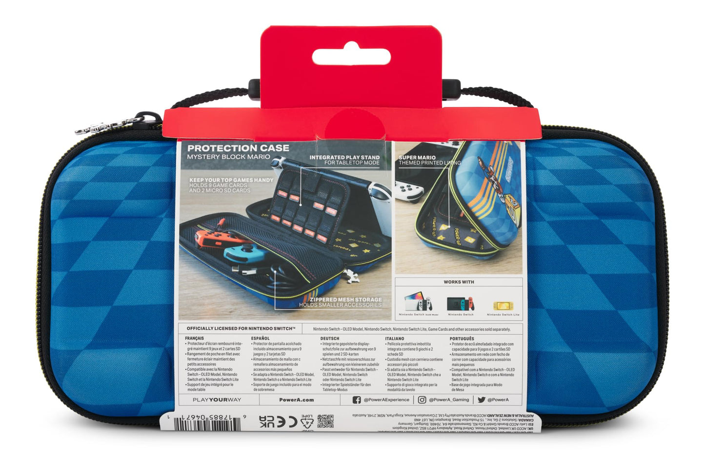 PowerA Protection Case for Nintendo Switch & Lite - Mystery Block Mario, Standard Size, Officially Licensed Gaming Accessory