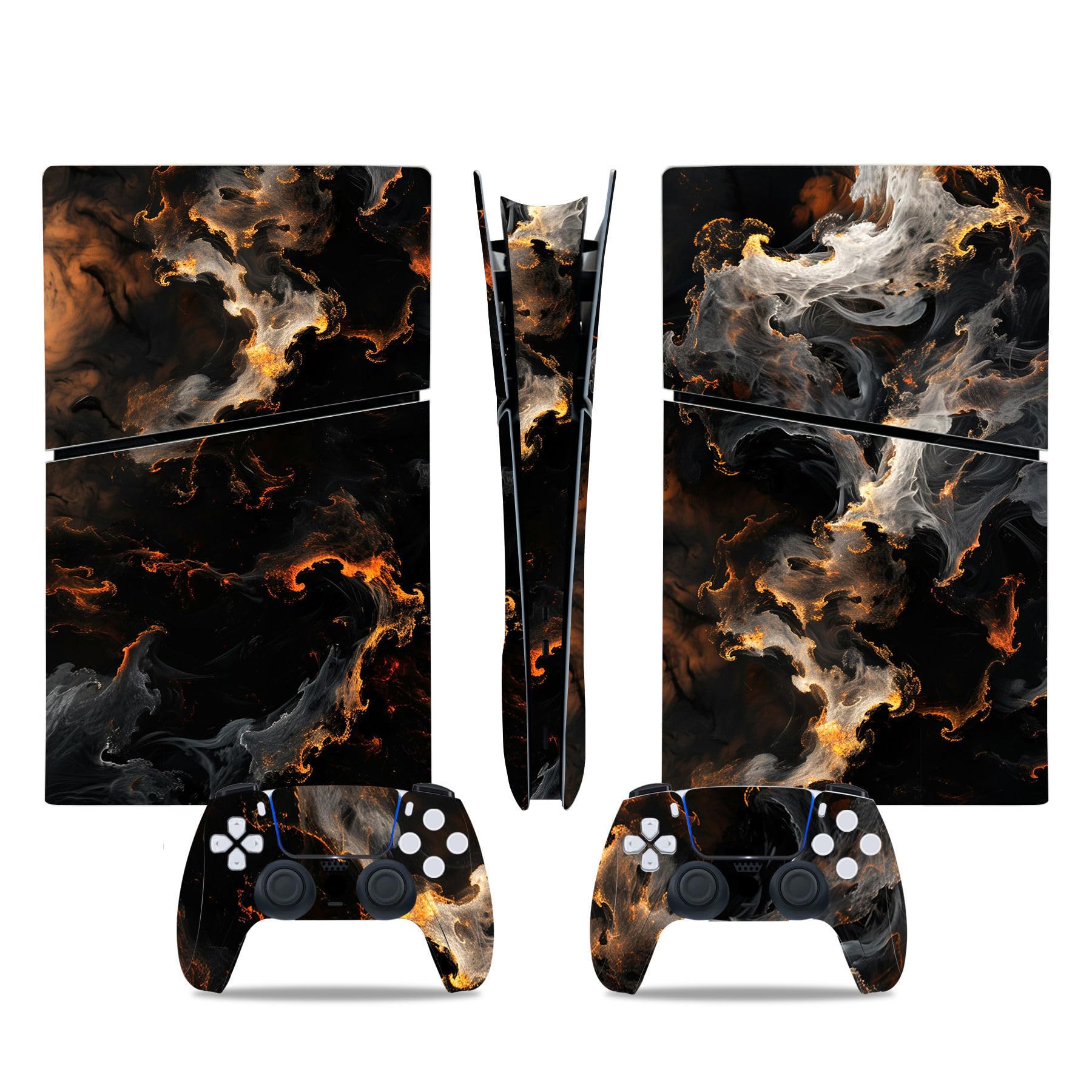 Skin Sticker Compatible with PS5 Slim Digital Console, Vinyl Decal Protective Cover for Game Controller