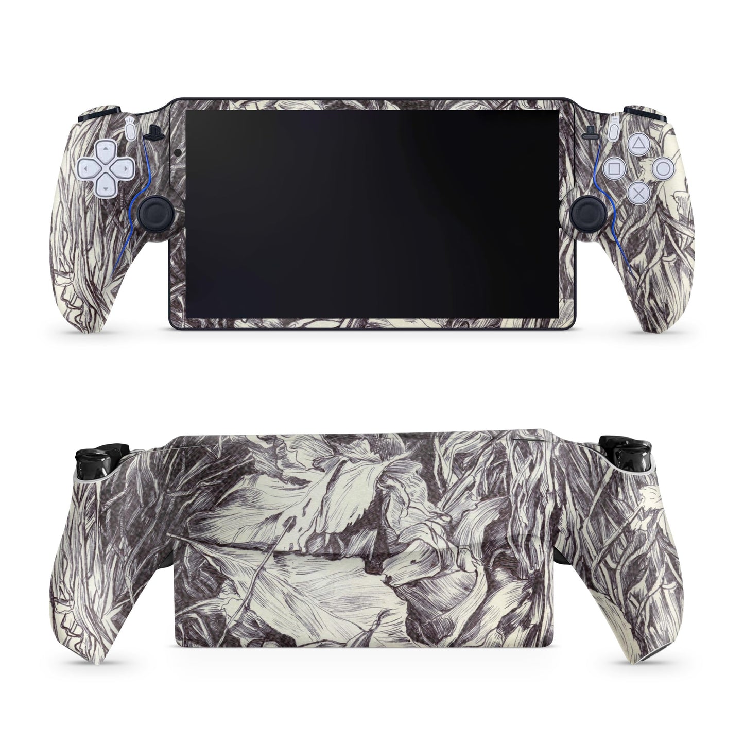 Glossy Glitter Gaming Skin Compatible with PS5 Portal Remote Player - Nest Sketch - Premium 3M Vinyl Protective Wrap Decal Cover - Easy to Apply | Crafted in The USA by MightySkins