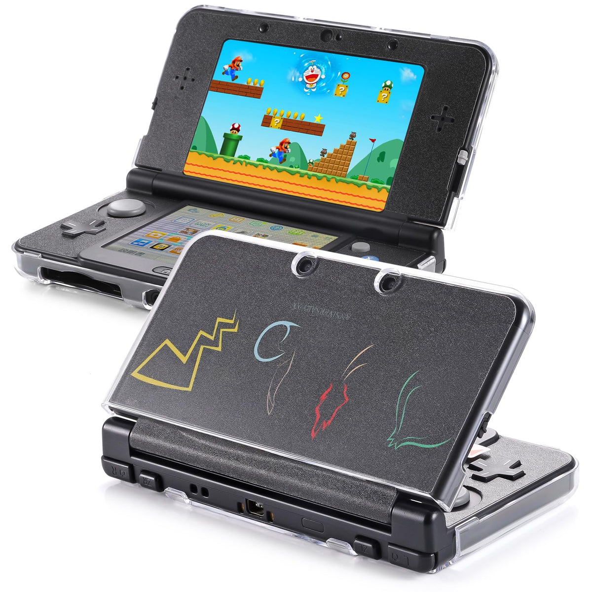 New 3DS Case - VSEER Ultra Clear stone Transparent Hard Shell Protective Case Cover Skin for New 2015 Nintendo 3DS - [New Modified Hinge-Less Design]