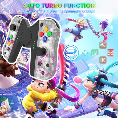THAVENFLY Joy Con Controller Replacement for Nintendo Switch - Left & Right Neon with Wrist Strap