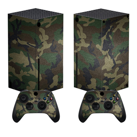 PlayVital Army Green Camouflage Custom Skin Decals for Xbox Core Wireless Controller  Vinyl Wrap Cover Stickers for Xbox Series X Console Controller