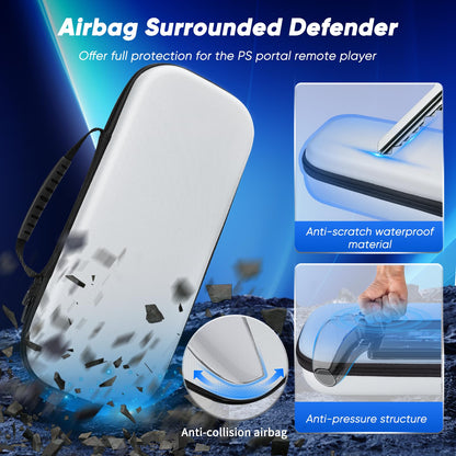 Auarte 12-in-1 Accessories Set for PlayStation Portal, Hard Case, Screen Protectors, Pearl White