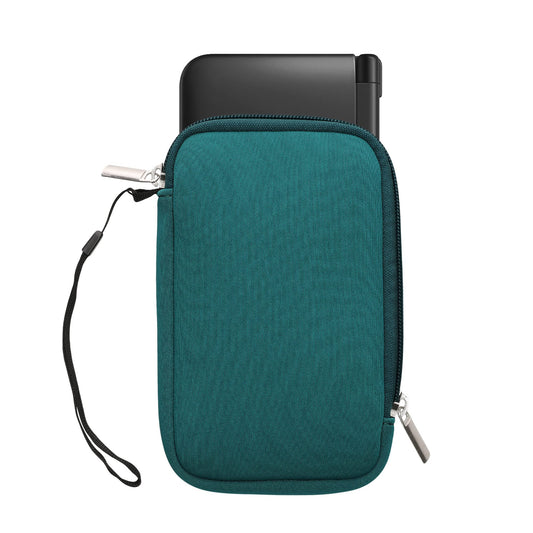 kwmobile Carrying Case Compatible with Nintendo 3DS XL - Neoprene Console Pouch with Zipper - Petrol